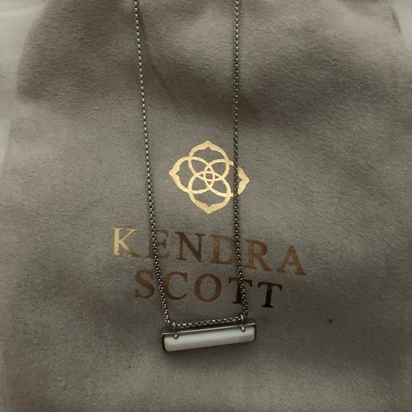 Kendra Scott Jewelry - Kendra Scott Silver and White Bar Necklace with Box and Dust Bag NWT Think 🎄🌲🎅🎁